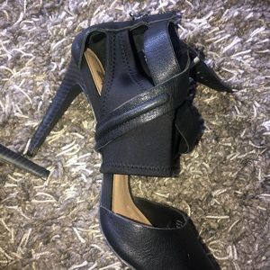 Joe’s Jeans leather high heels with zipper